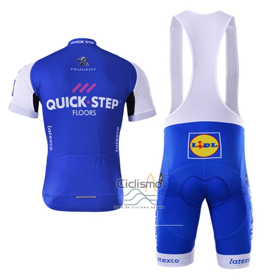 Quick Step Floor Ropa Ciclismo Culotte Corto 2017 Mangas Cortas Azul